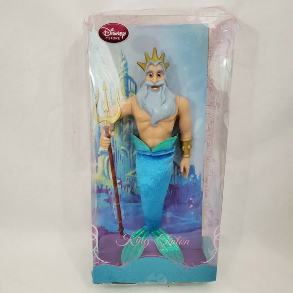 RARE King Triton Doll Toy Disney Little Mermaid